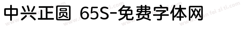 中兴正圆 65S字体转换